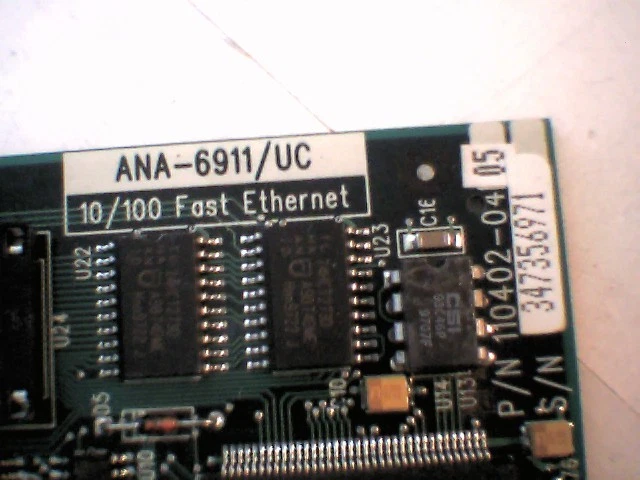 Adaptec ANA-6911/UC 10/100 fast ethernet card 110402-0405 BNC 15-pin RJ-45 Coax - image 6