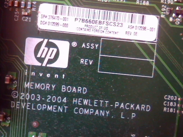 HP Memory Expansion Board -- 376470-001 -- Includes 4x 1GB (4GB) ProLiant DL580 - image 5
