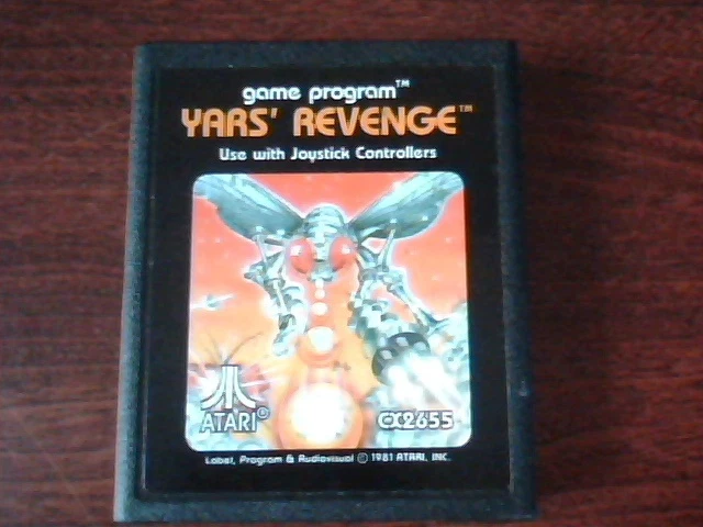 Atari - Yars' Revenge - Video Game Program Cartridge 1981 CX2655