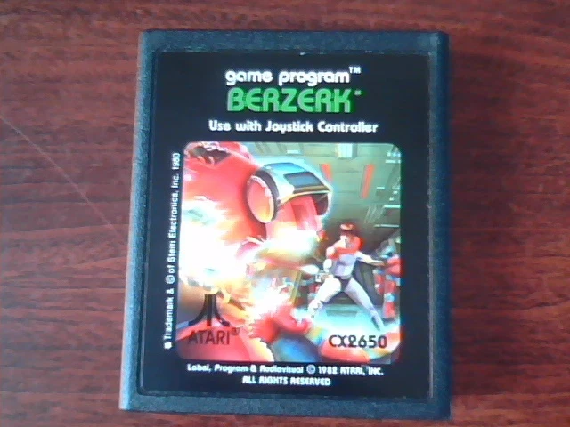 Atari - Berzerk - Video Game Program Cartridge 1982 CX2650