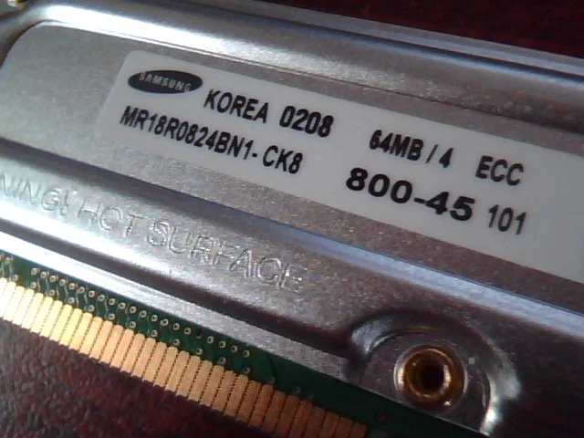 RAMBUS RAM Memory 128MB - 64MB MR18R0824BN1-CK8 Samsung - image 2