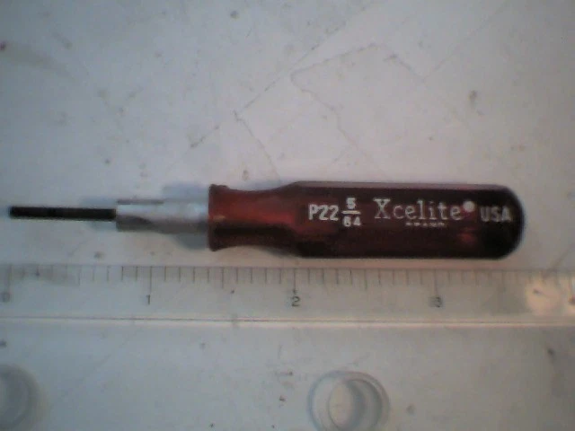 Xcelite P22 5/64" x 3 1/2" Compact Hex Socket Screwdriver, xcellite