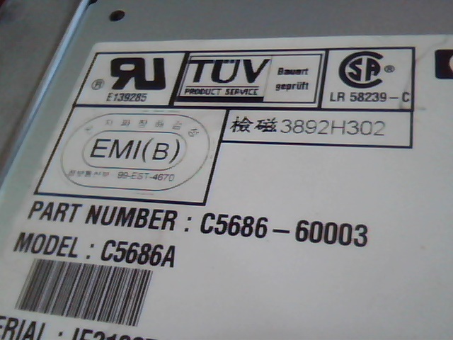 SCSI DAT Tape Drive HP C5686-60003 DDS4 40GB C5686A A032 - image 4