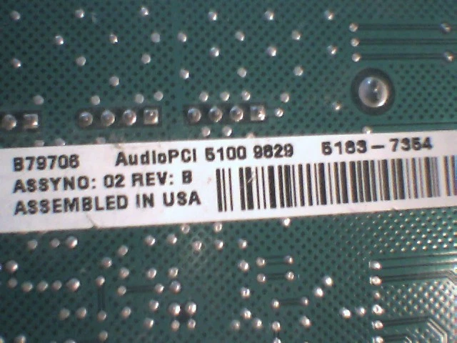 Sound Card Ensoniq AudioPCI 5100 5183-7354 PCI Card B79706 02 RevB - image 6