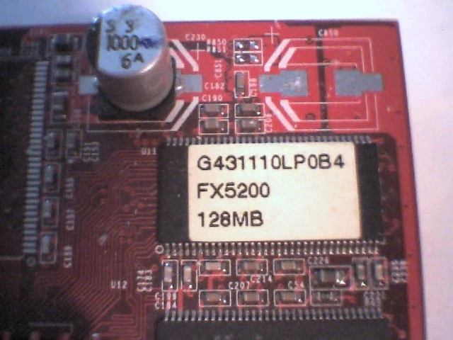 Gainward Geforce FX5200 128MB AGP 4X/8X DVI CRT VIDEO Graphics Video Card SVID - image 4