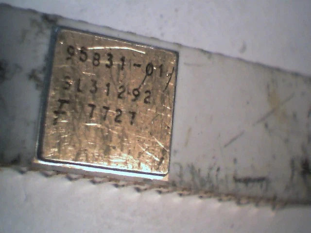 Rare computer chip - 95831-01 SL31292 1977 Gold Plated White Ceramic vintage old - image 4