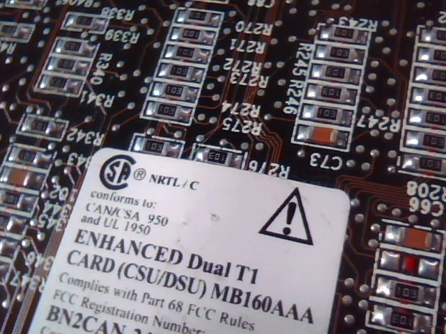 Mitel Enhanced Dual T1 Card CSU/DSU MB160AAA ISA 16-bit - image 4
