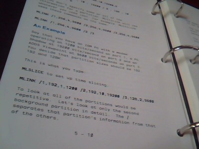 MultiLink Advanced Vintage Software IBM PC/XT/AT binder User's Guide — image 4