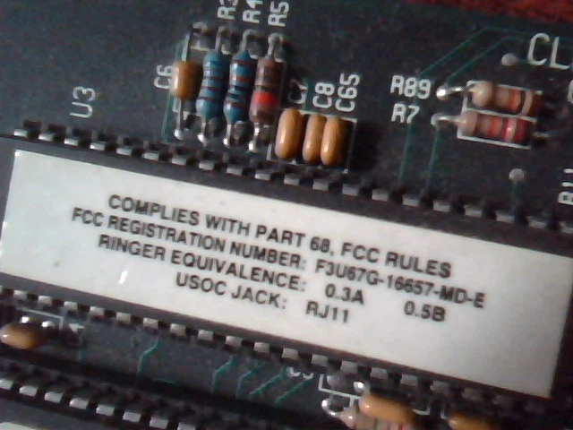 Cleo Software 212 201 Phone 1 Inc CCITT 8bit ISA Modem card board - image 4