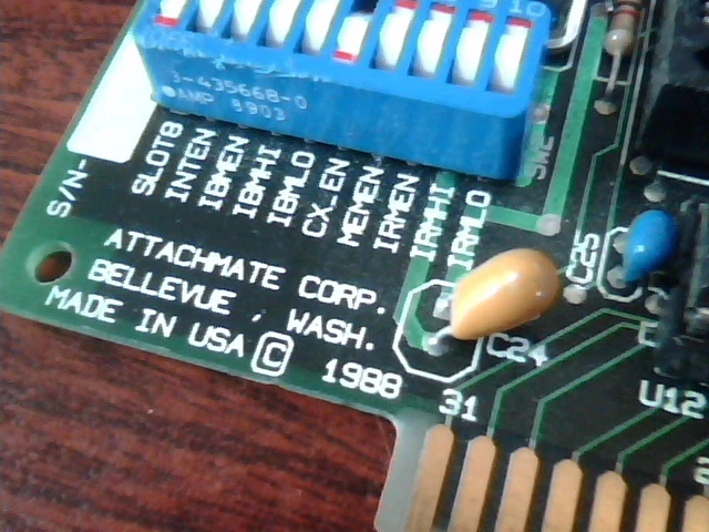 Vintage ISA 3270 Network Card Attachmate 03-24184-919 8-bit ISA adapter - image 2