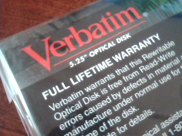 Verbatim 5.25 Optical Disk Formatted ReWritable VBR5B4 - image 4