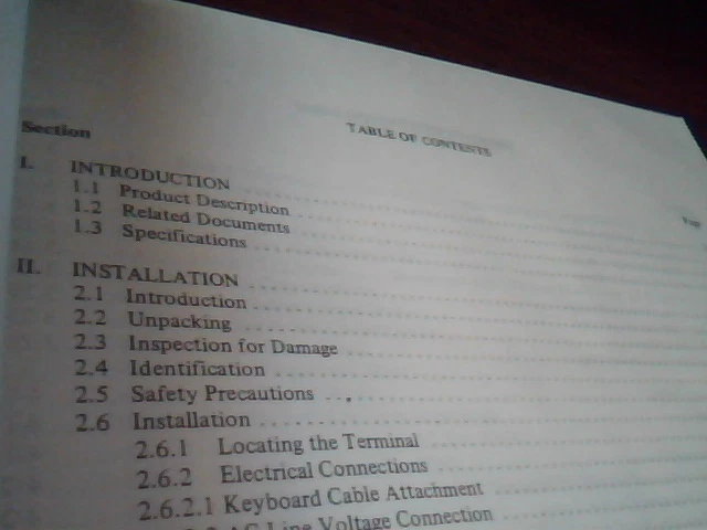 Plessey PT-100B Users Manual ASCII Terminal DEC VT100 - image 3