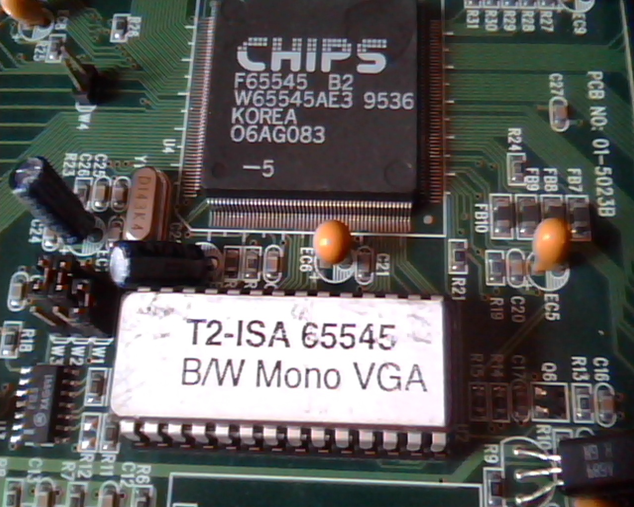 ISA Video Card BW-VGA-90 T2-ISA-65545 Prism Mono LCD Mono-VGA - image 3