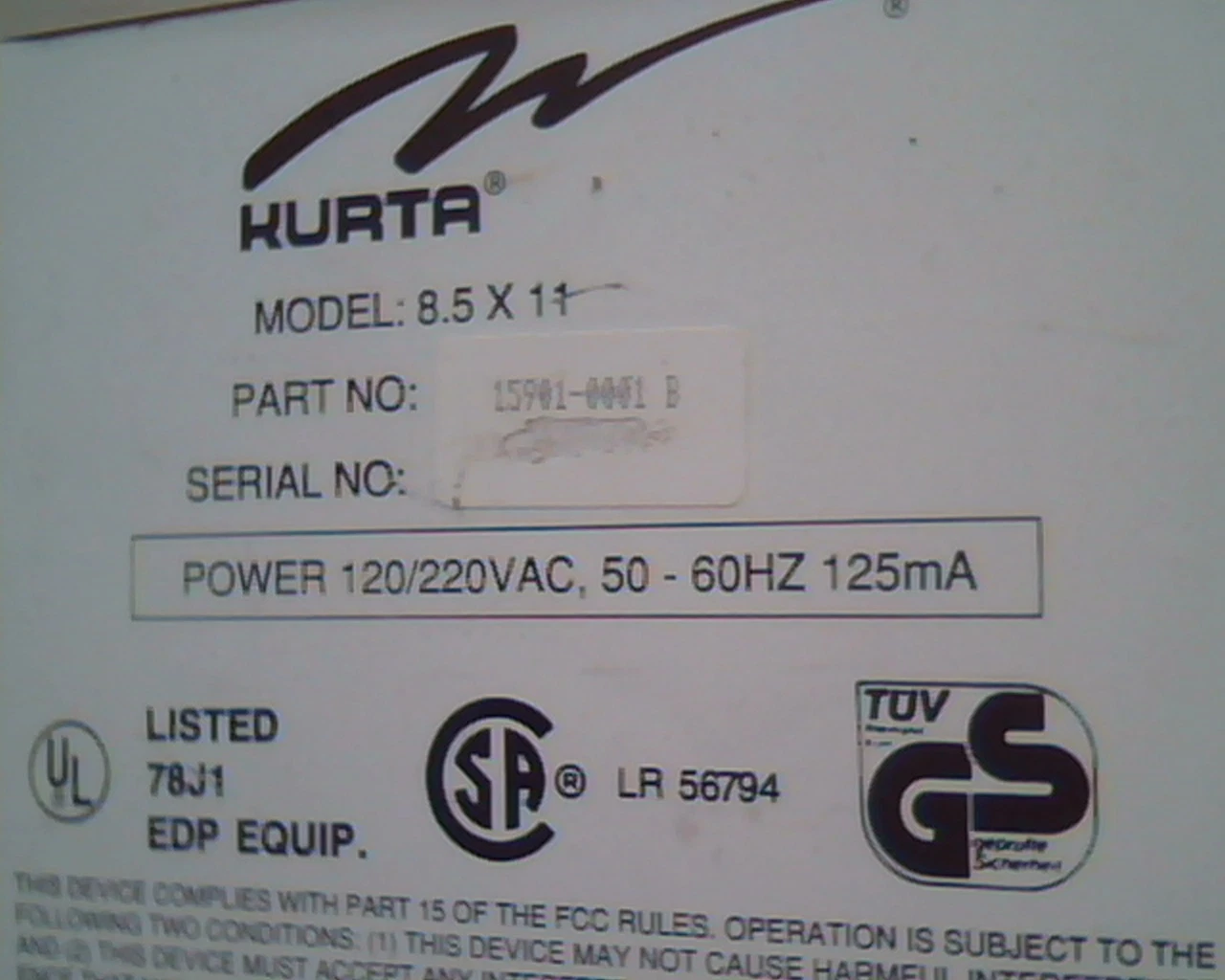 Kurta 8.5 11 Digitizer Pad PN 15901-0001 B - image 3