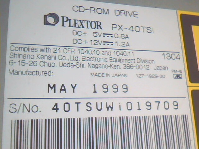 SCSI CDROM Plextor UltraPlex Wide PX-40TSi 68-pin READER - image 5