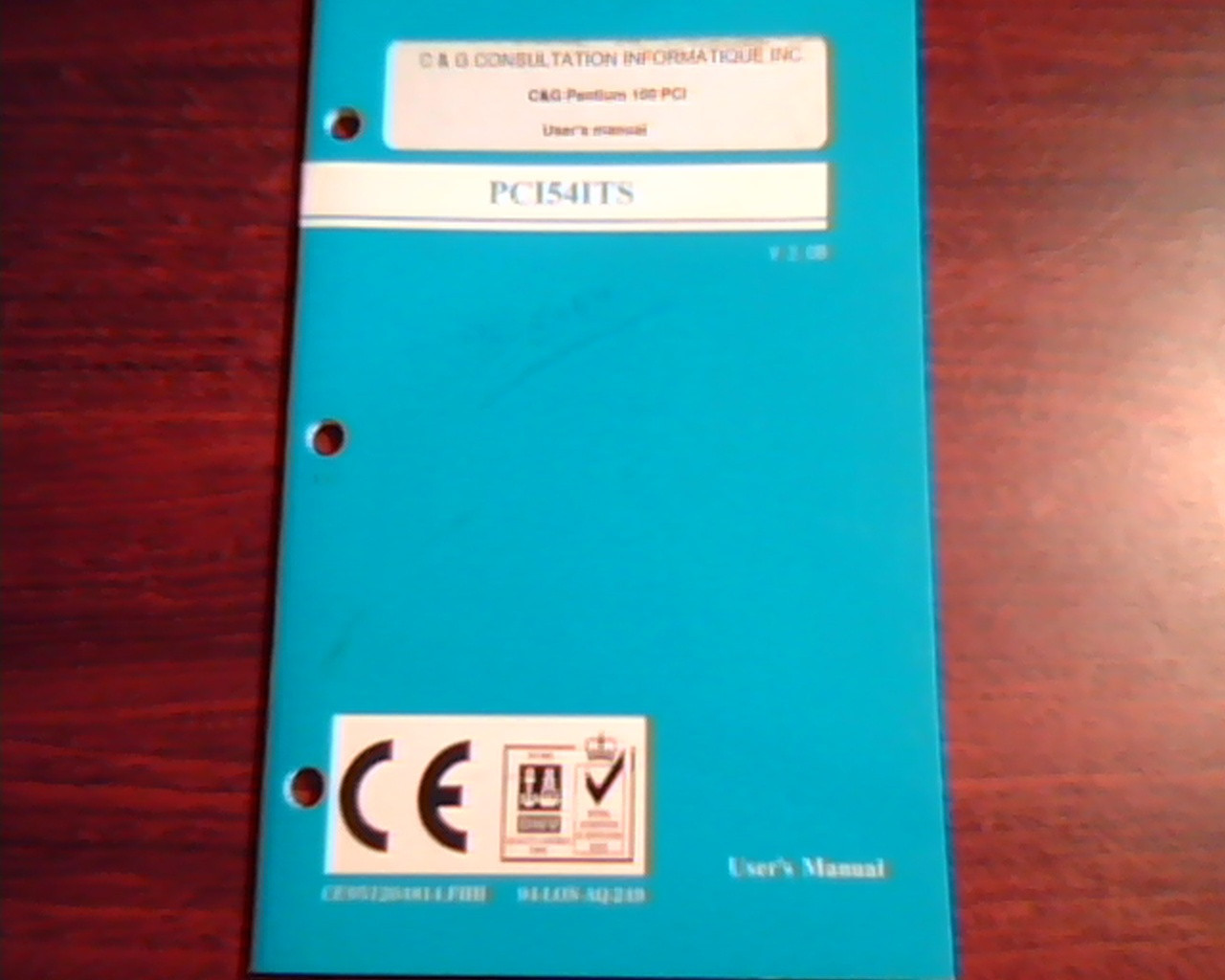 C&G Pentium 100 PCI User's Manual Guide PCI54ITS Motherboard V 2.0B