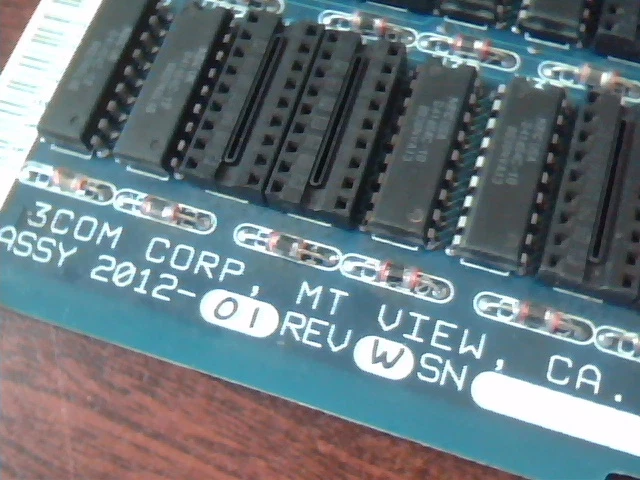 3COM Corp ISA Ethernet Card 2012-01 Rev W vintage 1989 - image 2