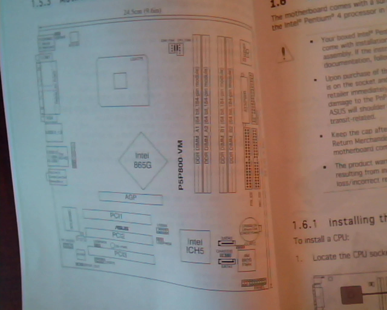 Asus P5P800-VM Motherboard - User's Guide Manual and CD and Sticker Intel 865G - image 3