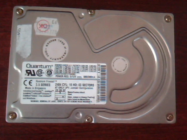 Hard Disk Drive IDE Quantum Fireball 1280AT FB12A01R Rev 01-A