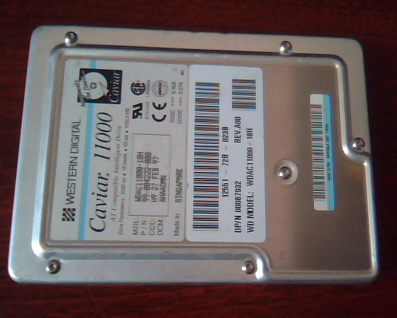 Hard Disk Drive IDE Western Digital Caviar 11000 WDAC11000-18H 99-004222-008