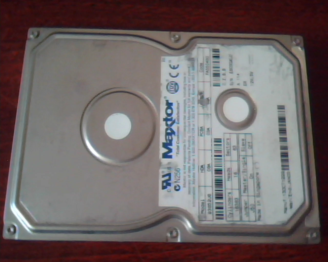IDE Hard Disk Drive Maxtor 93652U8 08A 03A 02A FA550480 13OCT1999