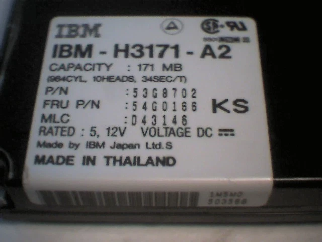 Hard Disk Drive IDE IBM-H3171-A2 171 MB 53G8702 54G0166 D43146 - image 4