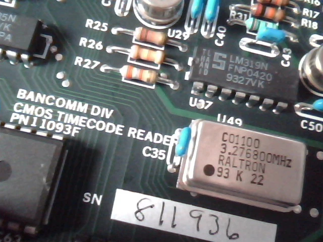 Bancomm CMOS Timecode Reader PN11093F 11093F ISA Card - image 2