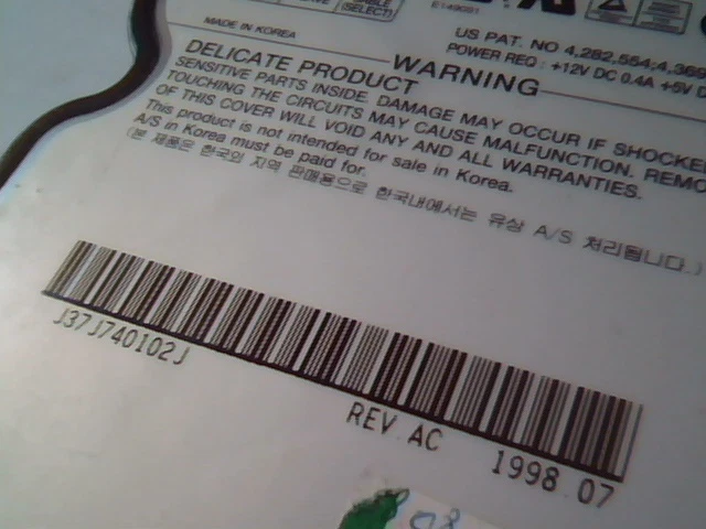 Hard Drive Samsung WU33205A IDE HDD J37J740102J - image 3