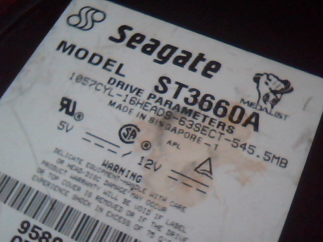 Hard Disk Drive Seagate ST3660A 958002-403 HDD