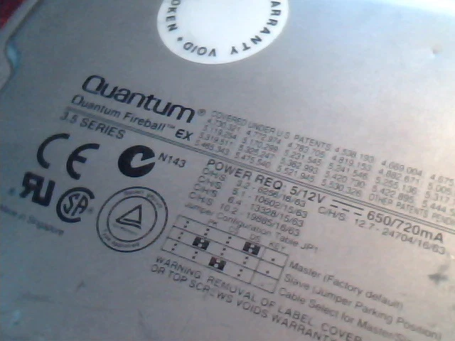 Hard Disk Drive Quantum Fireball EX EX32A014 HDD 3.2AT 01-C