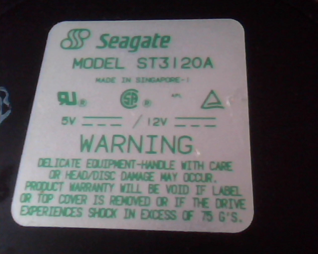 IDE Hard Disk Drive Seagate ST3120A MCC11-00032 500201-B1 HDD - image 2