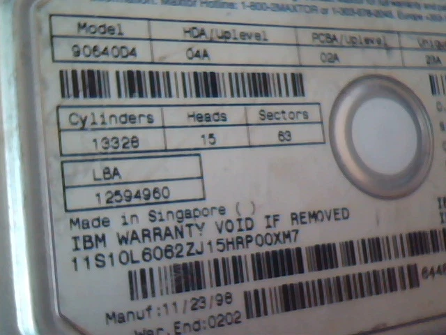 Hard Disk Drive Maxtor 90640D4 IBM 10L6062 HDD 02K3426 ✅TESTED - image 2