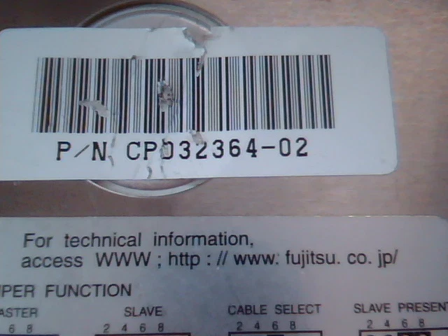 Hard Drive Fujitsu Limited CP032364-02 HDD MPG3102AT YFIN 482-9093 482-9093 - image 2