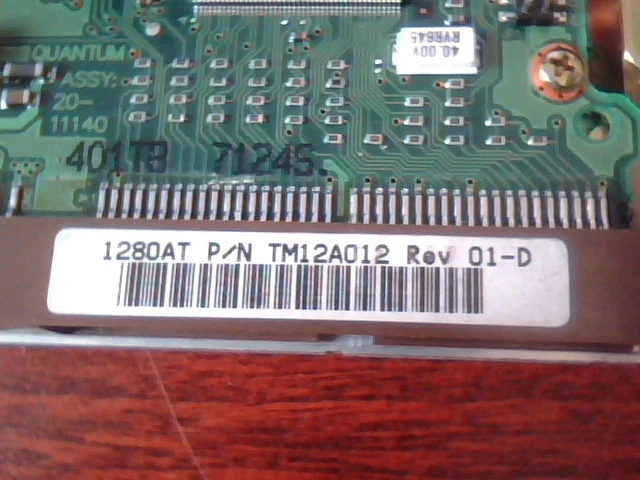 Hard Drive IDE Quantum Fireball 1280AT TM TM12A012 Rev 01-D ATMB 24K0 - image 3