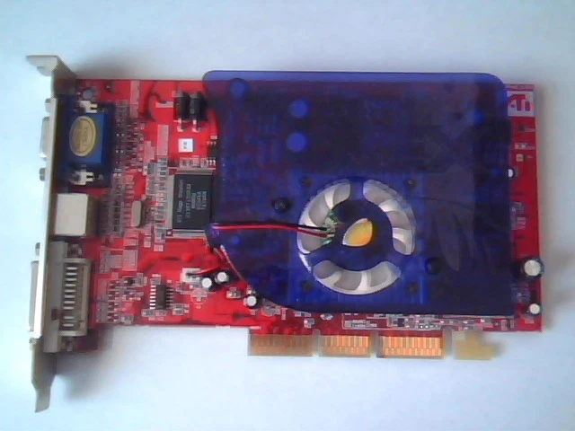 ATI AGP Video Card R9200-128DV (V1.0) Radeon 9200 Rex 128M DVI Rage Theater