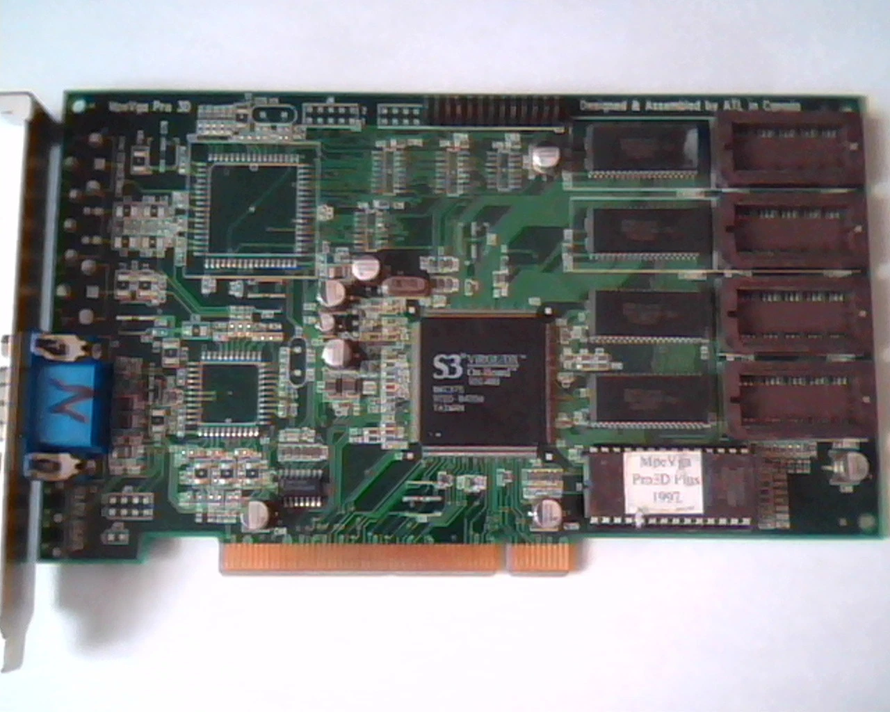 PCI Video card S3 ViRGE/DX MpeVga Pro 3D Plus 1997 ATL PRODX-2M-23 VGA