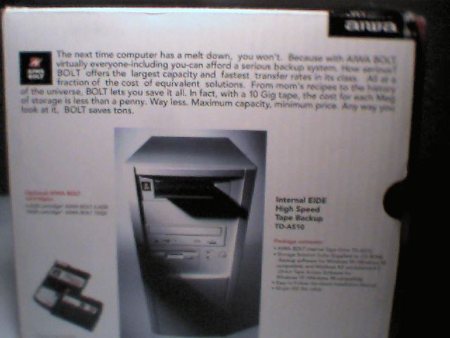 AIWA BOLT TD-A10 10GB Internal Tape Drive Data Streamer IDE EIDE ATA - image 3