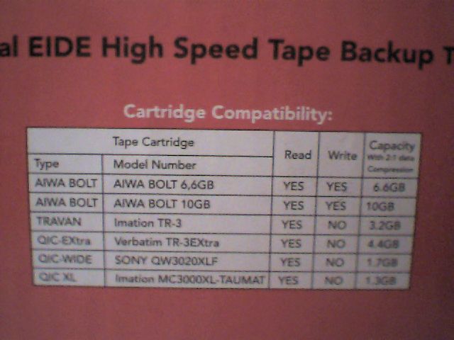 AIWA BOLT TD-A10 10GB Internal Tape Drive Data Streamer IDE EIDE ATA - image 6