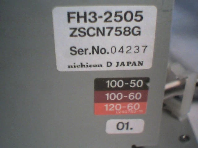 Canon Power Supply FH3-2505 ZSCN758G 45005607 Nichicon 100/50 - 120/60 - image 3