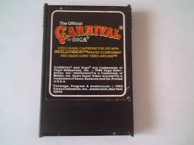 Carnival by Sega Coleco Vision Intellivision 1982 Video Game Cartridge