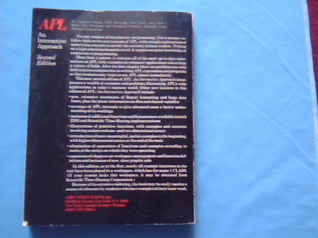 Book APL An Interactive Approach Second Edition Gilman and Rose - image 3
