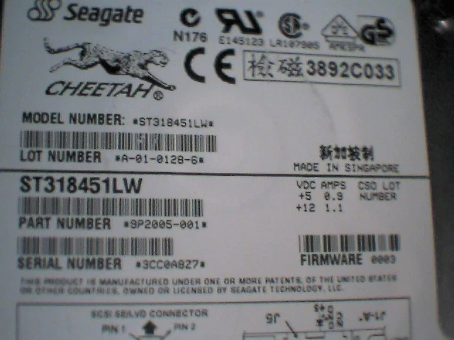 Hard Drive SCSI Seagate Cheetah ST318451LW 18GB 15K 68-pin 9P2005-001 Ultra160 - image 4