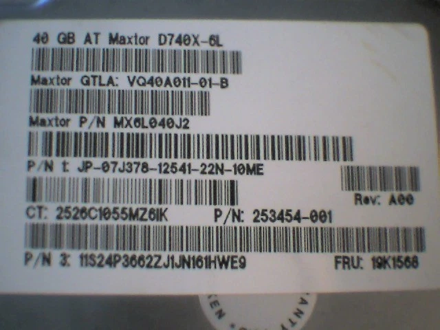 Hard Drive Disk HDD IDE Maxtor D740X-6L 40GB 253454-001 19K1568 - image 5