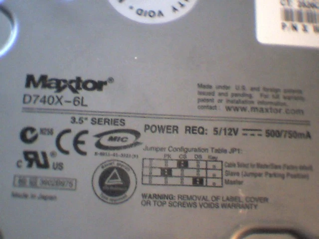Hard Drive Disk HDD IDE Maxtor D740X-6L 40GB 253454-001 19K1568 - image 6