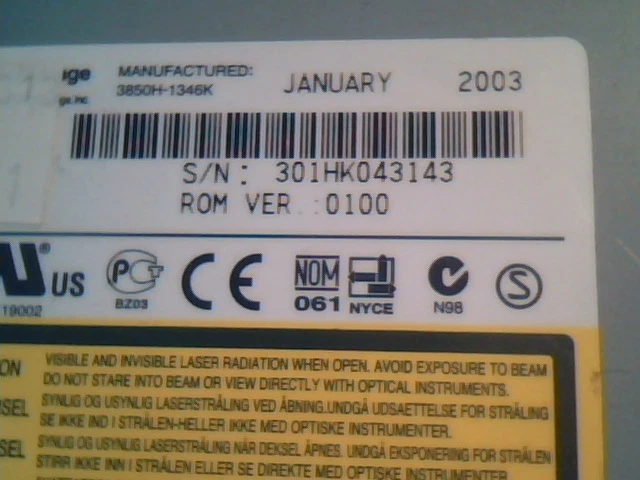LG DVD ROM Disc Drive GDR-8161B 0100 January 2003 GH - image 3