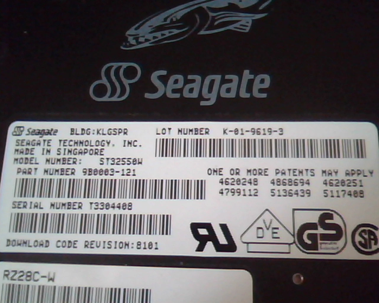 SCSI Hard Disk Seagate ST32550W 9B0003-121 RZ28C-W DEC 68-pin