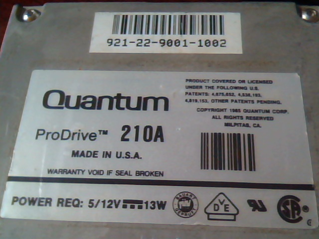 Hard Disk Drive IDE Quantum ProDrive 210AT 210A 921-22-9001-1002 - image 2