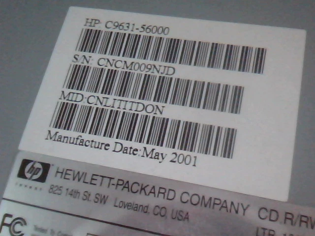 Hewlett Packard HP CD Drive Writer R/RW LTR-12101B C9631-56000 cd12 series - image 4
