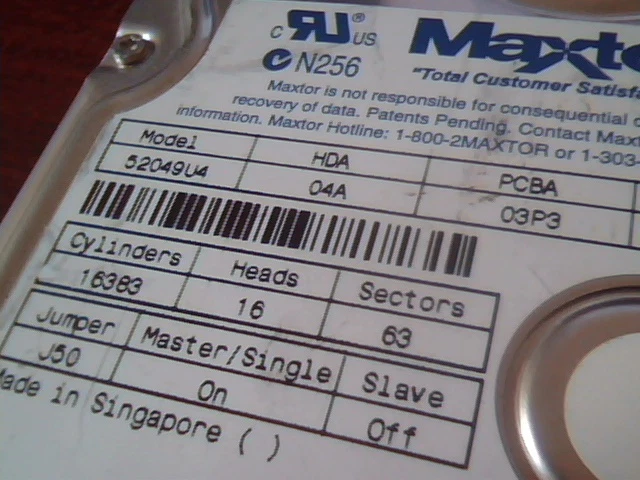 Hard Disk Drive IDE Disk Maxtor 52049U4 DA620CQ0 03P3 11P1 - image 2