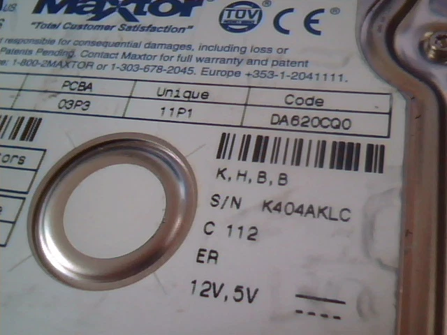 Hard Disk Drive IDE Disk Maxtor 52049U4 DA620CQ0 03P3 11P1 - image 3